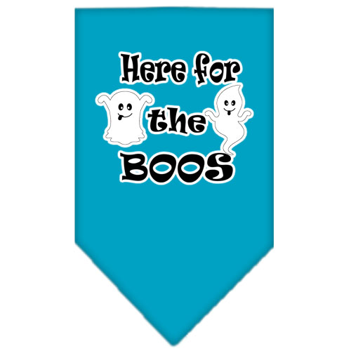 Here for the Boos Screen Print Bandana Turquoise Small